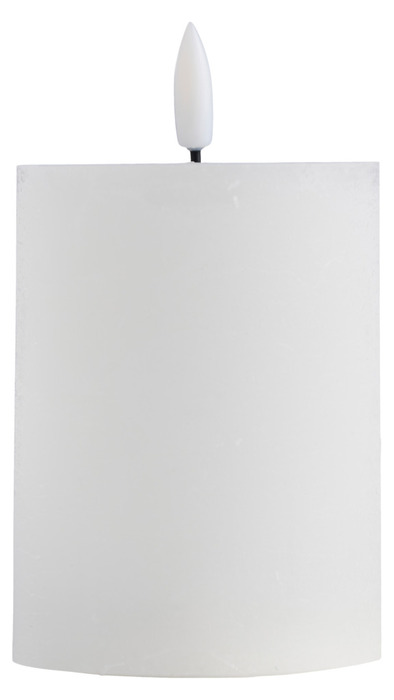 Kubbelys med 3D LED-flamme H10 cm